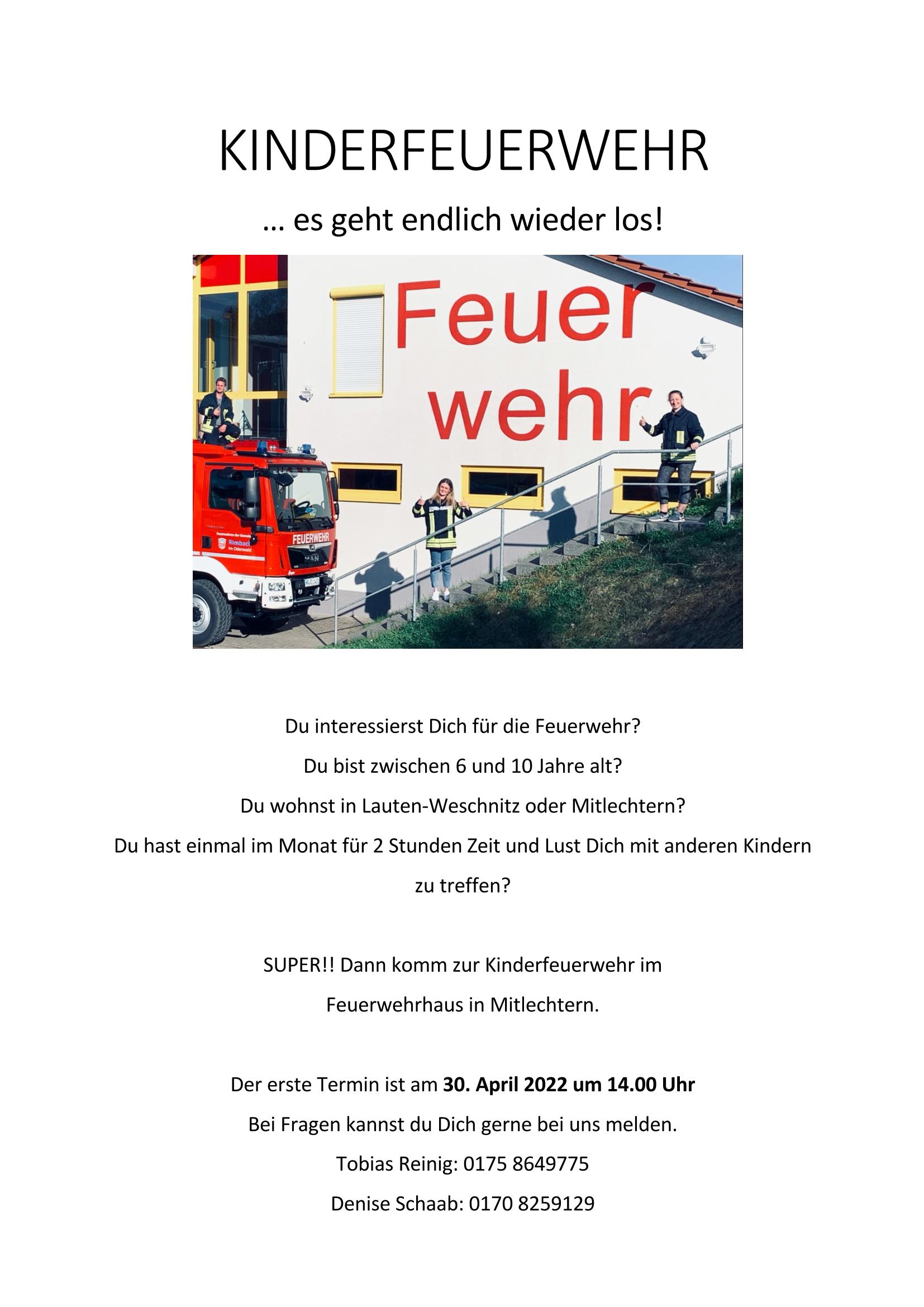 Flyer Kinderfeuerwehr Page 1